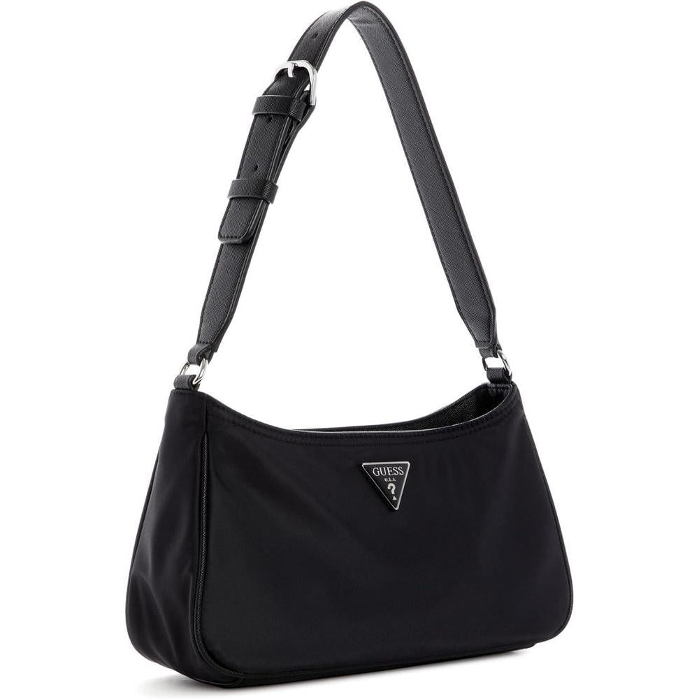 Bolso de Hombro GUESS Little Bay para Mujer, Nailon, Cremallera, Herrajes Dorados