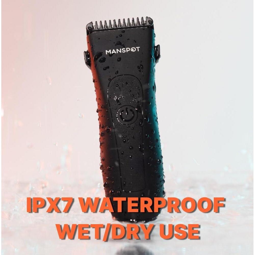 MANSPOT Manscape - Recortadora de pelo de ingle y vello púbico para hombres, afeitadora eléctrica con c