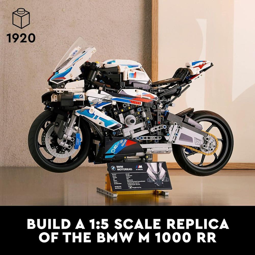 LEGO Technic BMW M 1000 RR Kit de modelo para adultos, con características auténticas y detalles de exhibición