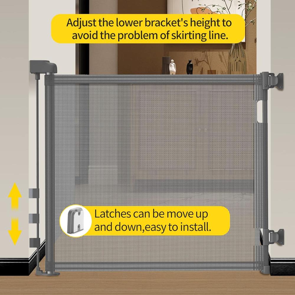 Puerta retráctil de seguridad para bebés o mascotas