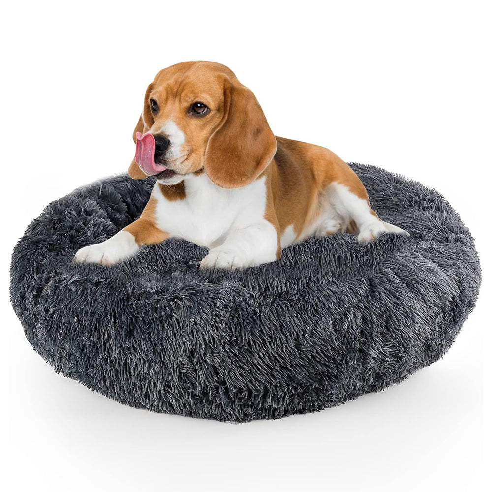 Cama para perros pequeños, medianos y grandes, cama calmante para perros de 20/24/27 pulgadas, lavable, redonda, acogedora, suave para cachorros y gatitos con parte inferior antideslizante