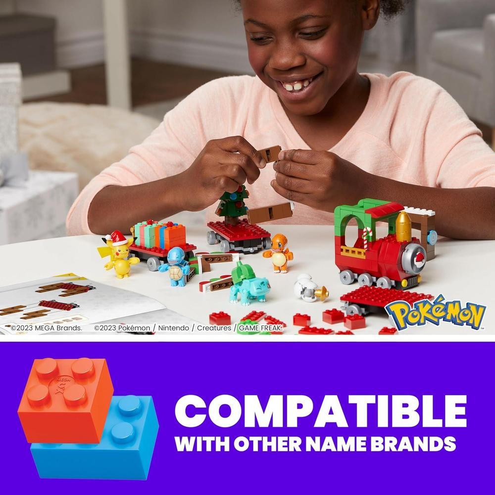 MEGA juguete construcción Pokémon 373 piezas y 4 personajes articulados. Incluye sorpresas para niños