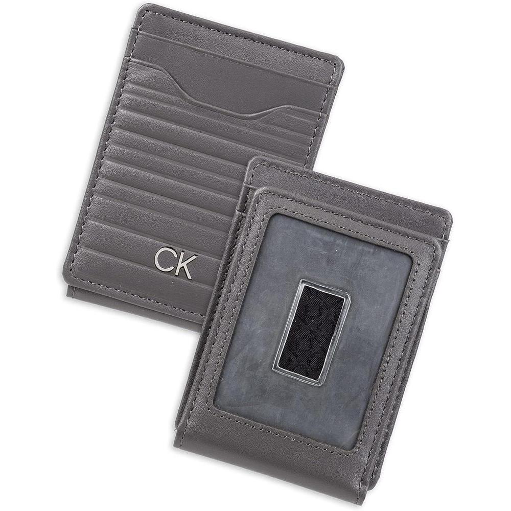 Billetera magnética de cuero Calvin Klein para hombre con protección RFID y diseño de bolsillo frontal