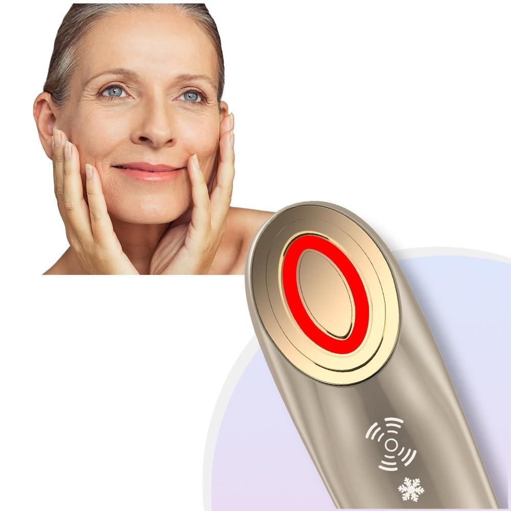 Máquina facial de estiramiento mediante radiofrecuencia, masajeador antienvejecimiento y dispositivo deshinchador ocular