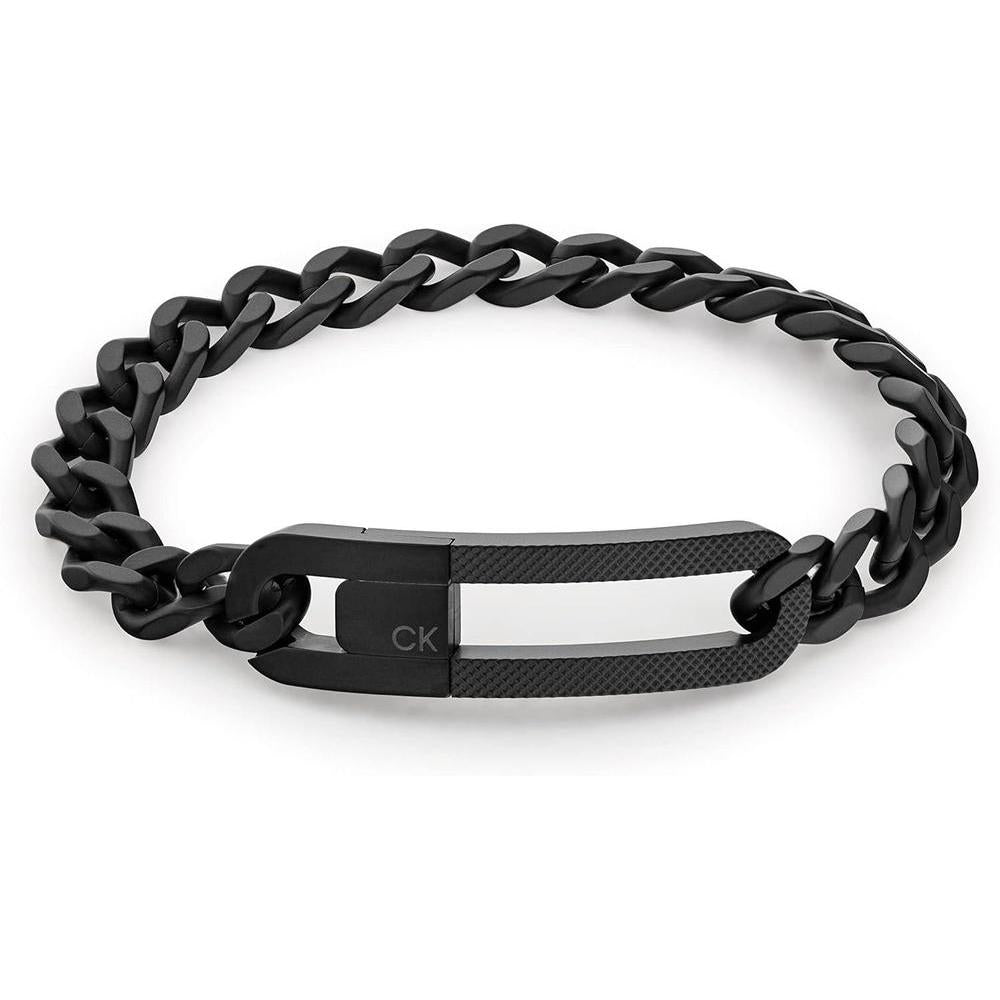 Calvin Klein Men's Chain Bracelet: Magnetic Oval Closure in Timeless Elegance and with Industrial Metals