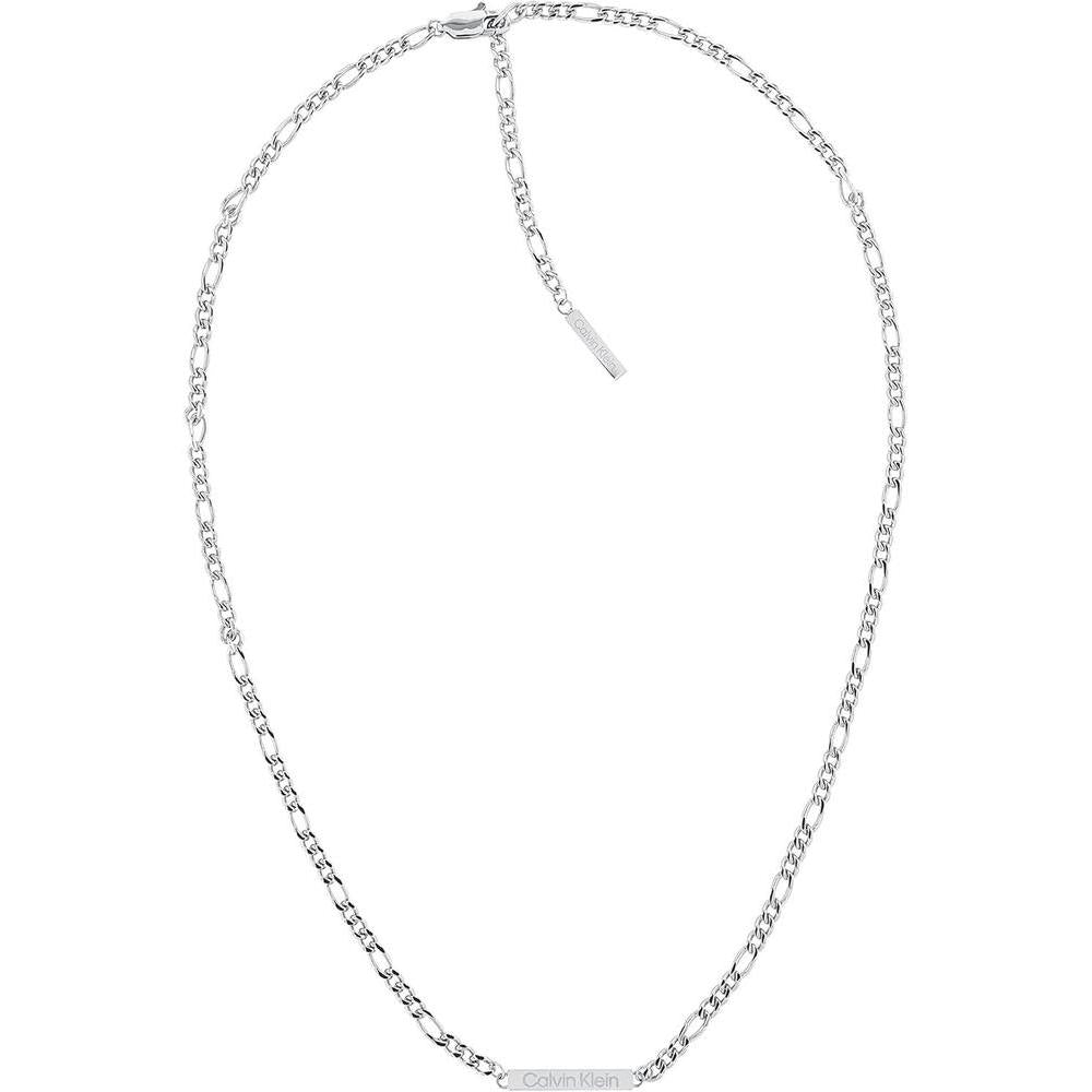Calvin Klein collar de cadena para mujeres, color plateado, modelo 35700002, acero inoxidable, sin piedra preciosa