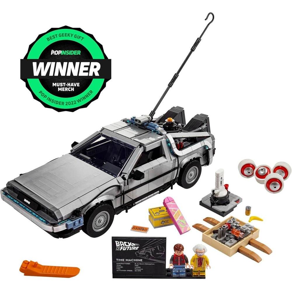 LEGO Icons Back to The Future Time Machine 10300, kit de construcción Delorean de la película clásica, para adolescentes y adultos creativos