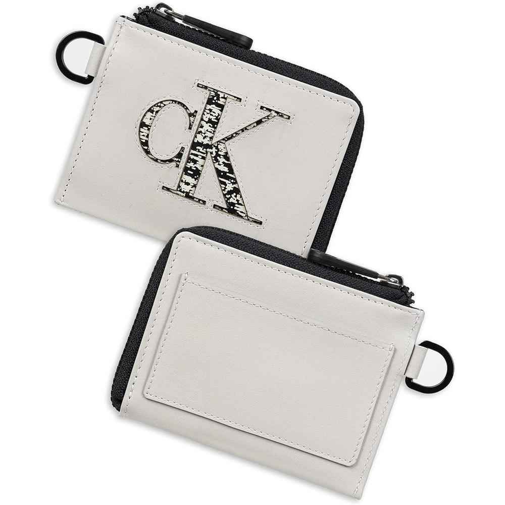 Calvin Klein Cartera de cuero RFID minimalista para hombre, elegante y organizada, con ranuras para tarjetas y tecnología de bloqueo RFID