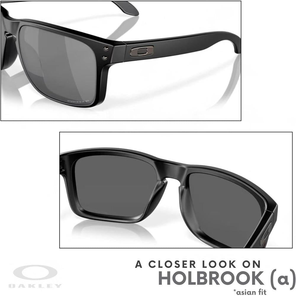 Oakley Holbrook Asian Fit - Gafas de sol hombre con kit de cuidado y correa de seguridad incluidas para mayor protección
