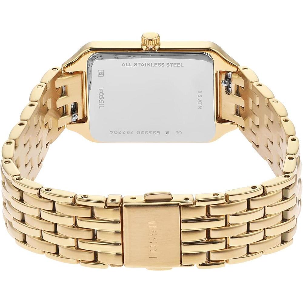 Fossil Raquel Reloj para mujer de cuarzo y acero inoxidable en color dorado con 3 manecillas y calendario