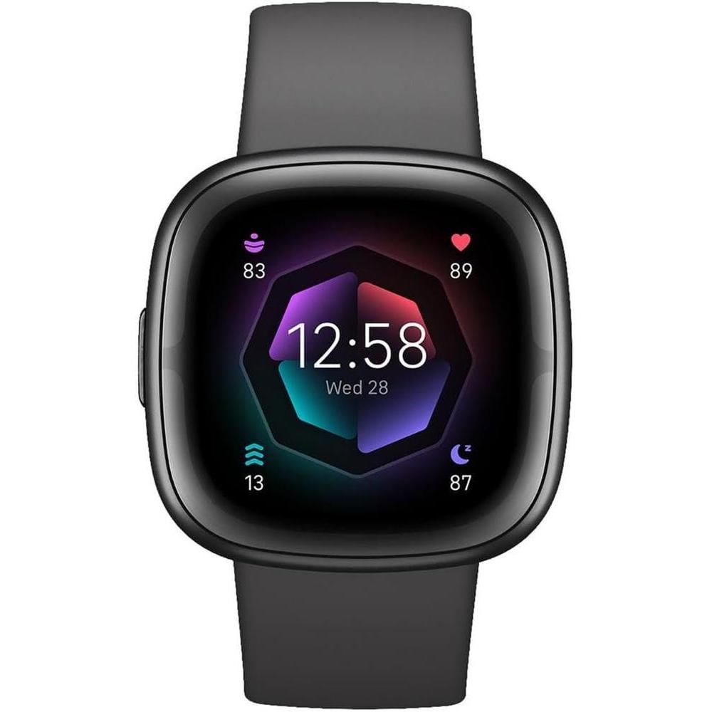 Fitbit Sense 2 - Reloj inteligente avanzado de salud y fitness con ECG, SpO2, frecuencia cardíaca y GPS, gris sombra/grafito, talla única