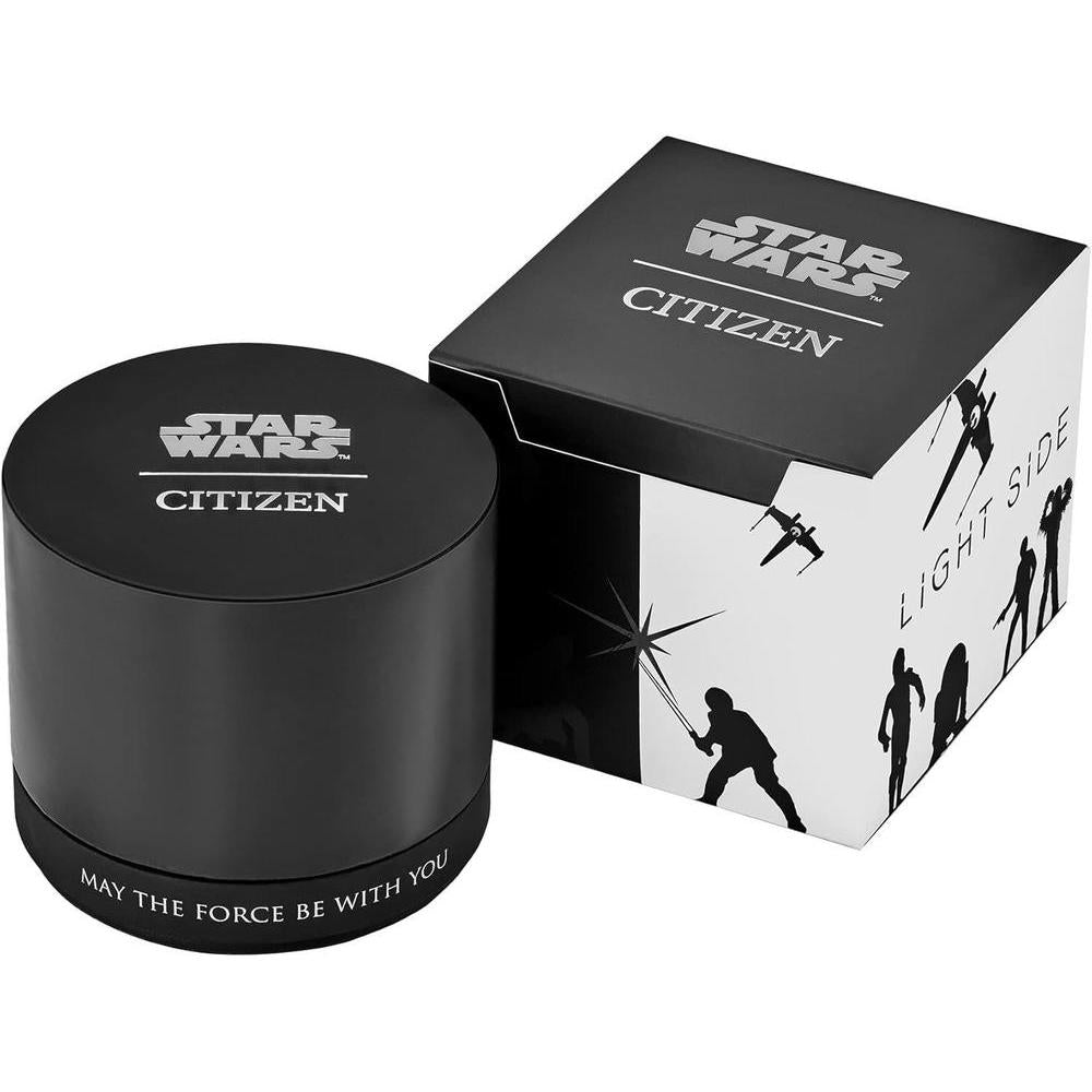 Citizen Eco-Drive Star Wars Yoda Judge me by my size do you Reloj IP Negro Cordura Luminoso Modelo BM6839-06W Negro Marrón Classic