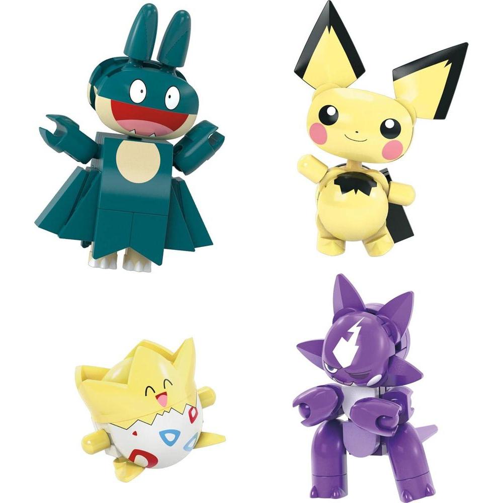 Juego de construcción Mega Pokémon con 8 personajes articulables, incluye Poké Ball