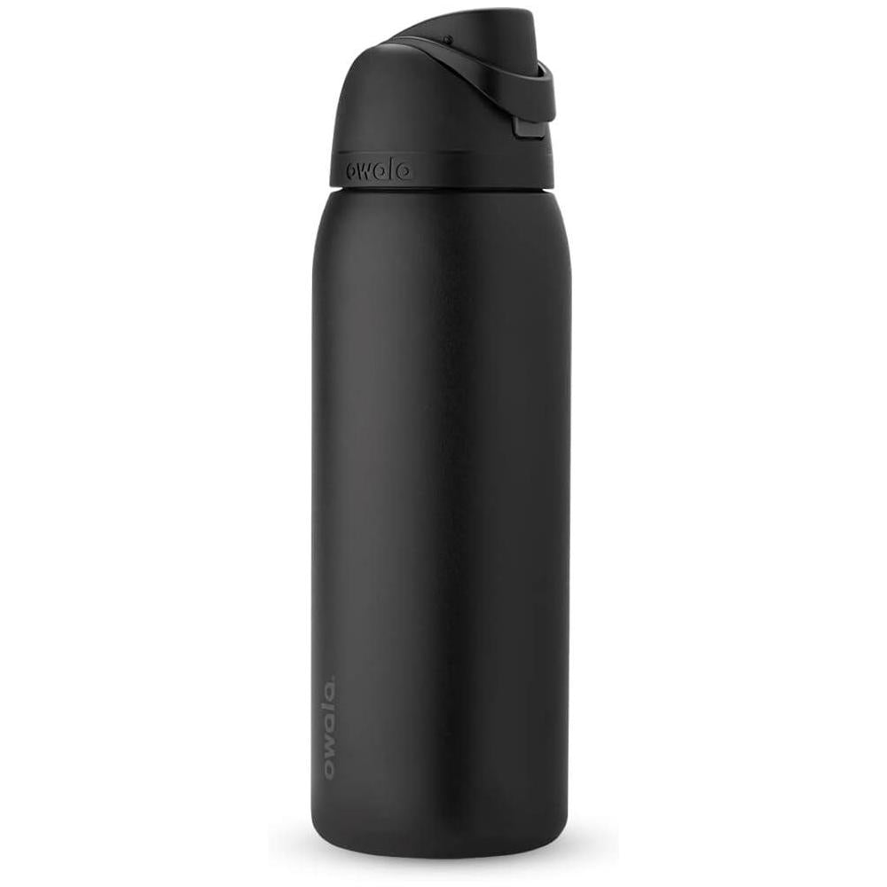 [B0B6DCN2CJ] Owala FreeSip Insulated Stainless Steel Water Bottle with Straw for Sports, Travel, and School BPA-Free Sports Water Bottle, 40 oz, Very, Very Dark
