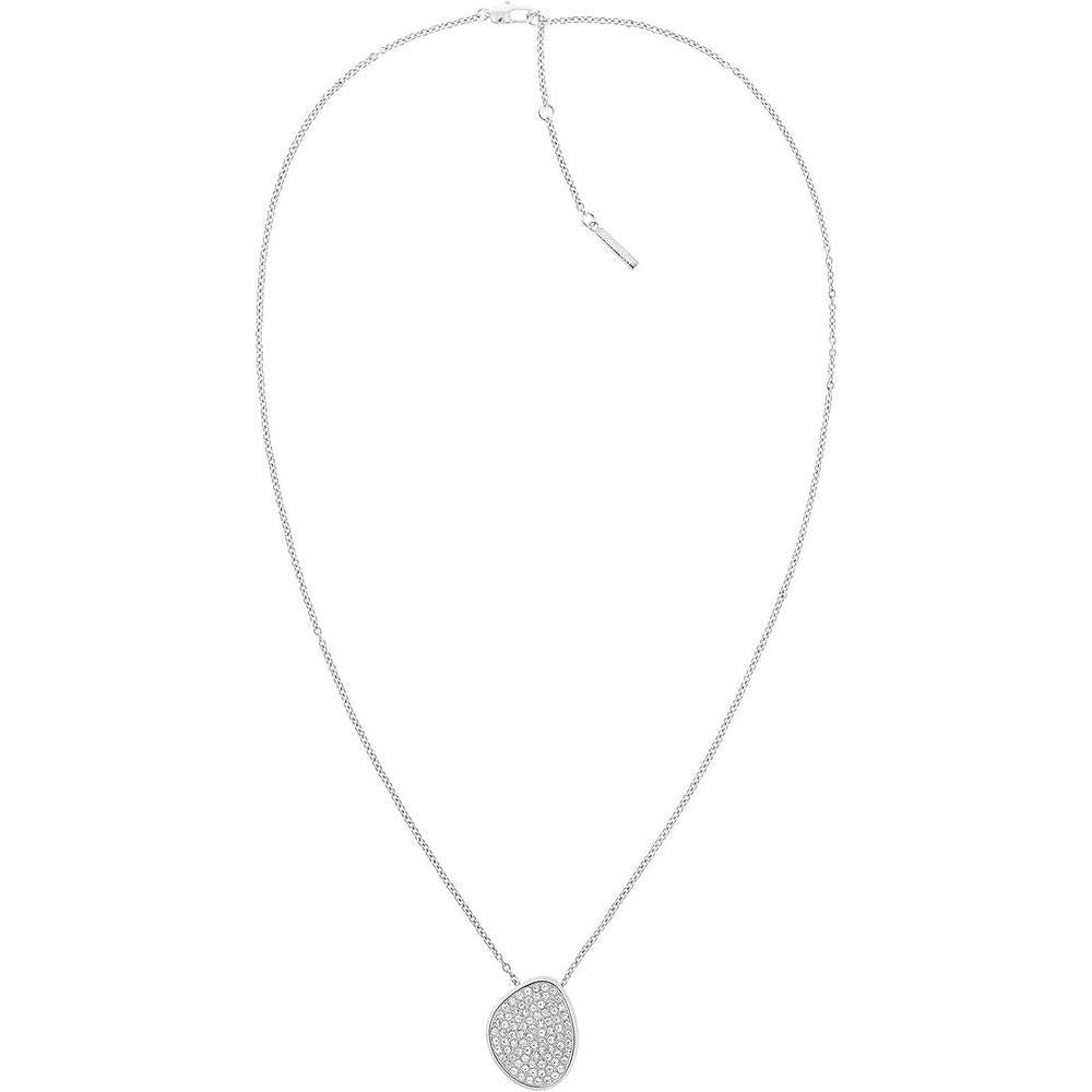 Calvin Klein Jewelry Women's Stainless Steel with Crystals Necklace Color: Silver (Model: 35000222)