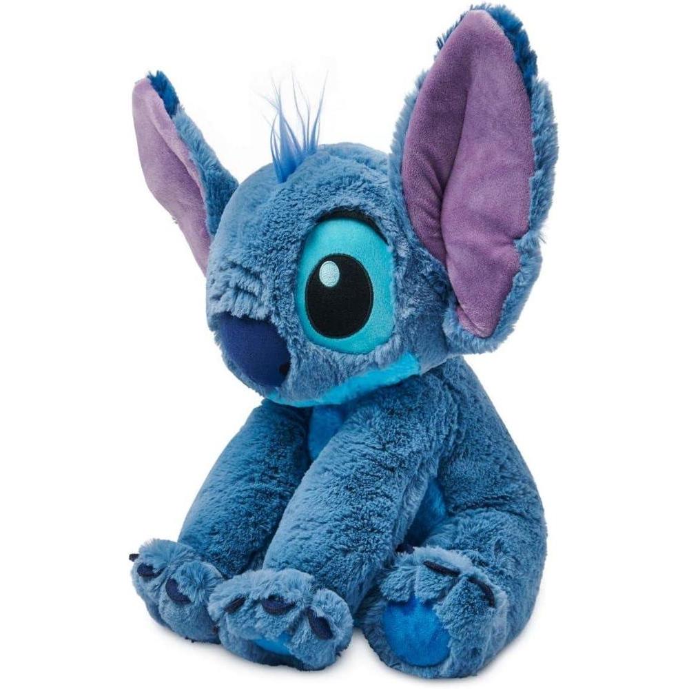 Disney Store Juguete suave oficial de Stitch para niños, textura mullida y detalles bordados, orejas flexibles de Disney