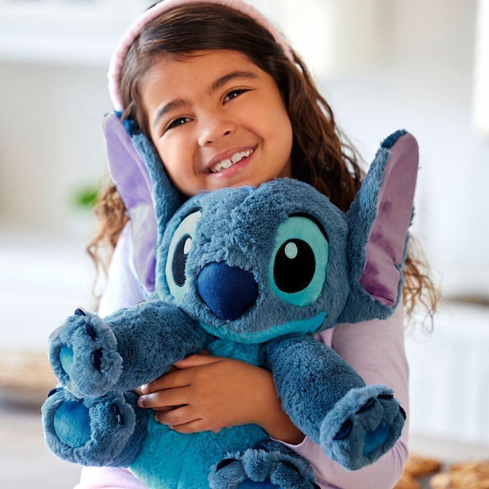 Disney Store Juguete suave oficial de Stitch para niños, textura mullida y detalles bordados, orejas flexibles de Disney