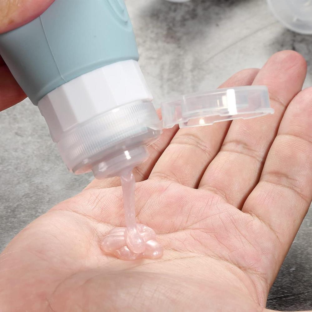Botellas de viaje para artículos de tocador aprobadas por la TSA, sin BPA, a prueba de fugas, rellenables de silicona líquida