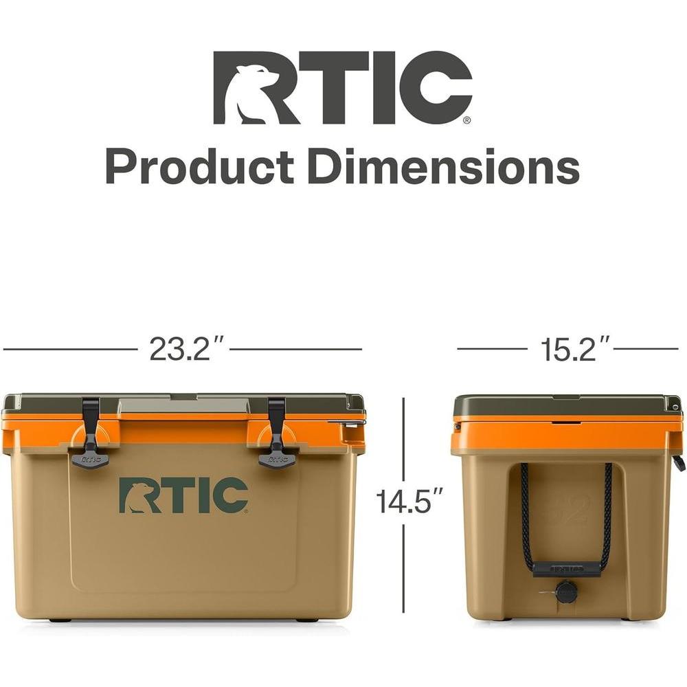 RTIC Refrigerador ultraligero de alto rendimiento para camping, playa, pesca y barbacoa, 30% más ligero que modelos tradicionales