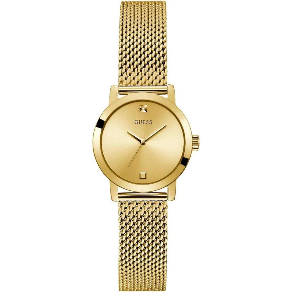 GUESS Ladies 25mm Watch - Gold Tone Bracelet Gold Tone Case Champagne Dial