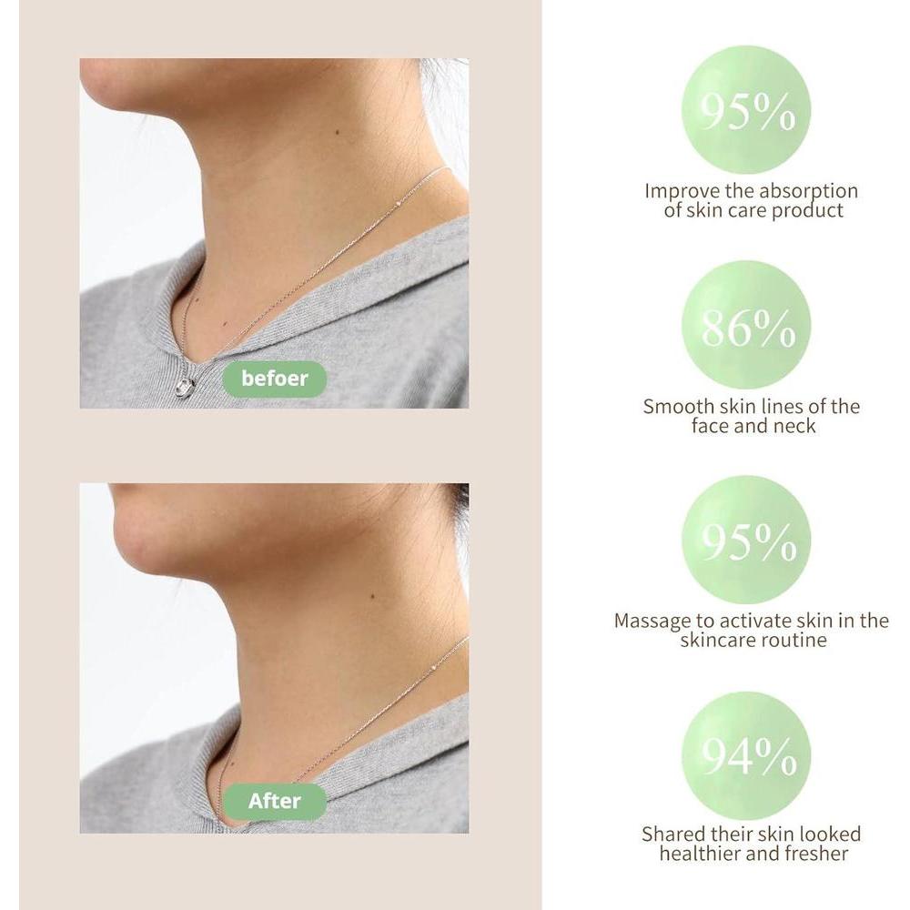 Ms.W Masajeador facial portátil eléctrico para cuidado de piel con 3 modos de masaje y calefacción para rostro y cuello