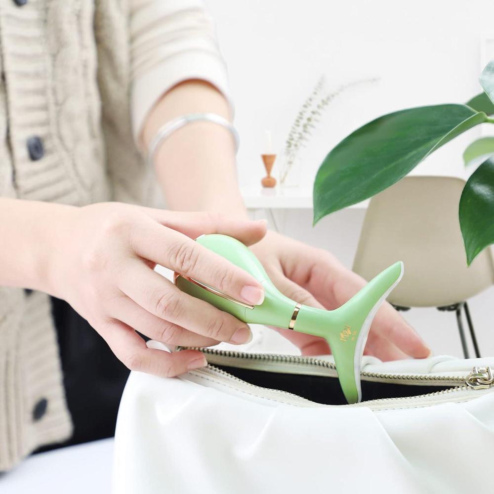 Ms.W Masajeador facial portátil eléctrico para cuidado de piel con 3 modos de masaje y calefacción para rostro y cuello
