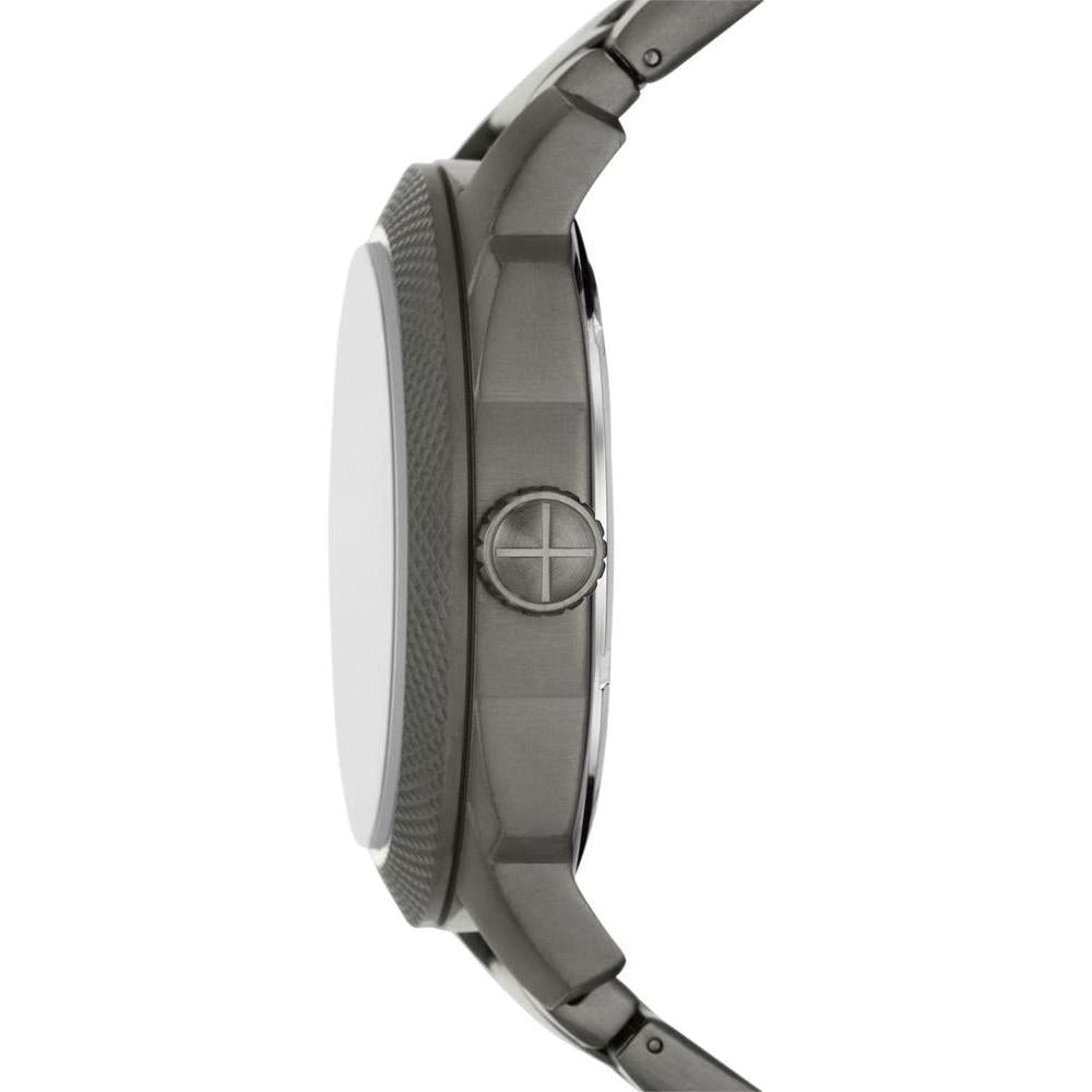 Reloj de pulsera Fossil para hombre, acero inoxidable, 3 manecillas, esfera negra, movimiento de cuarzo, resistencia al agua, estilo clásico