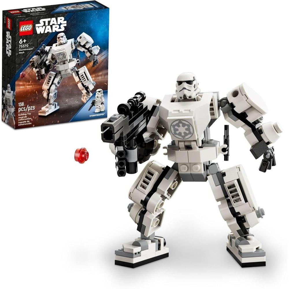 LEGO Star Wars Stormtrooper Mech 75370 Star Wars Collectible for Kids, this Buildable Star Wars Action Figure Features a Cockpit, Buildable Blaster and Iconic Imperial Stormtrooper Minifigure