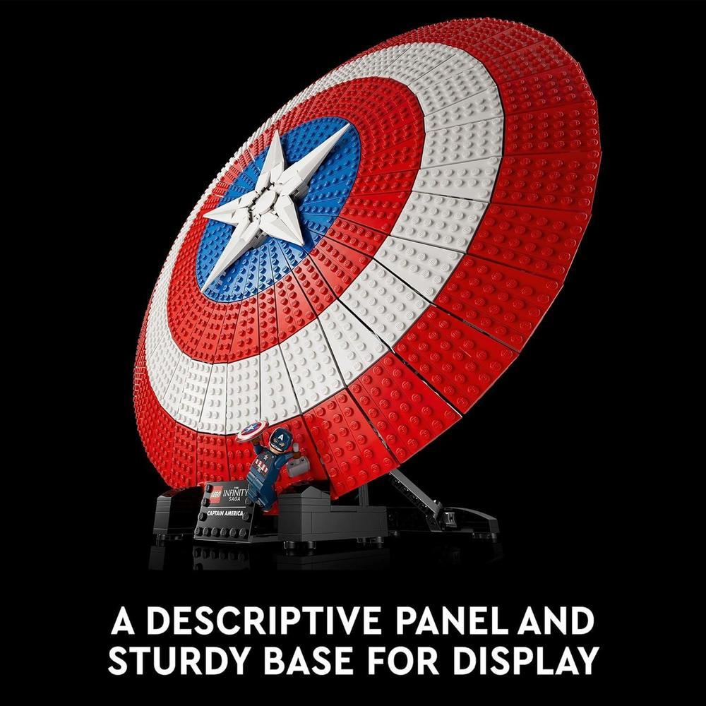 LEGO Marvel Escudo del Capitán América 76262 - Kit de modelo para adultos, réplica coleccionable del icónico escudo