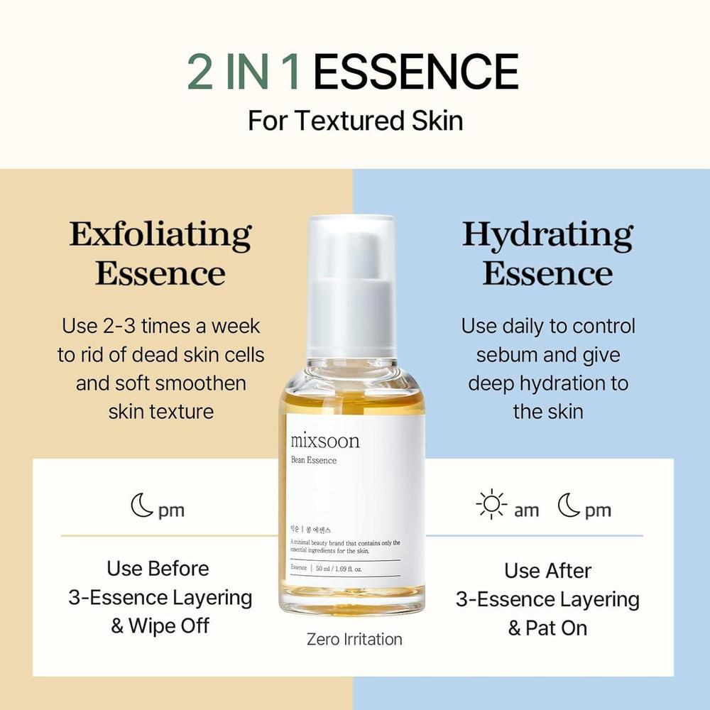 Mixsoon Bean Essence Suero Facial Exfoliante Hidratante 30ml
