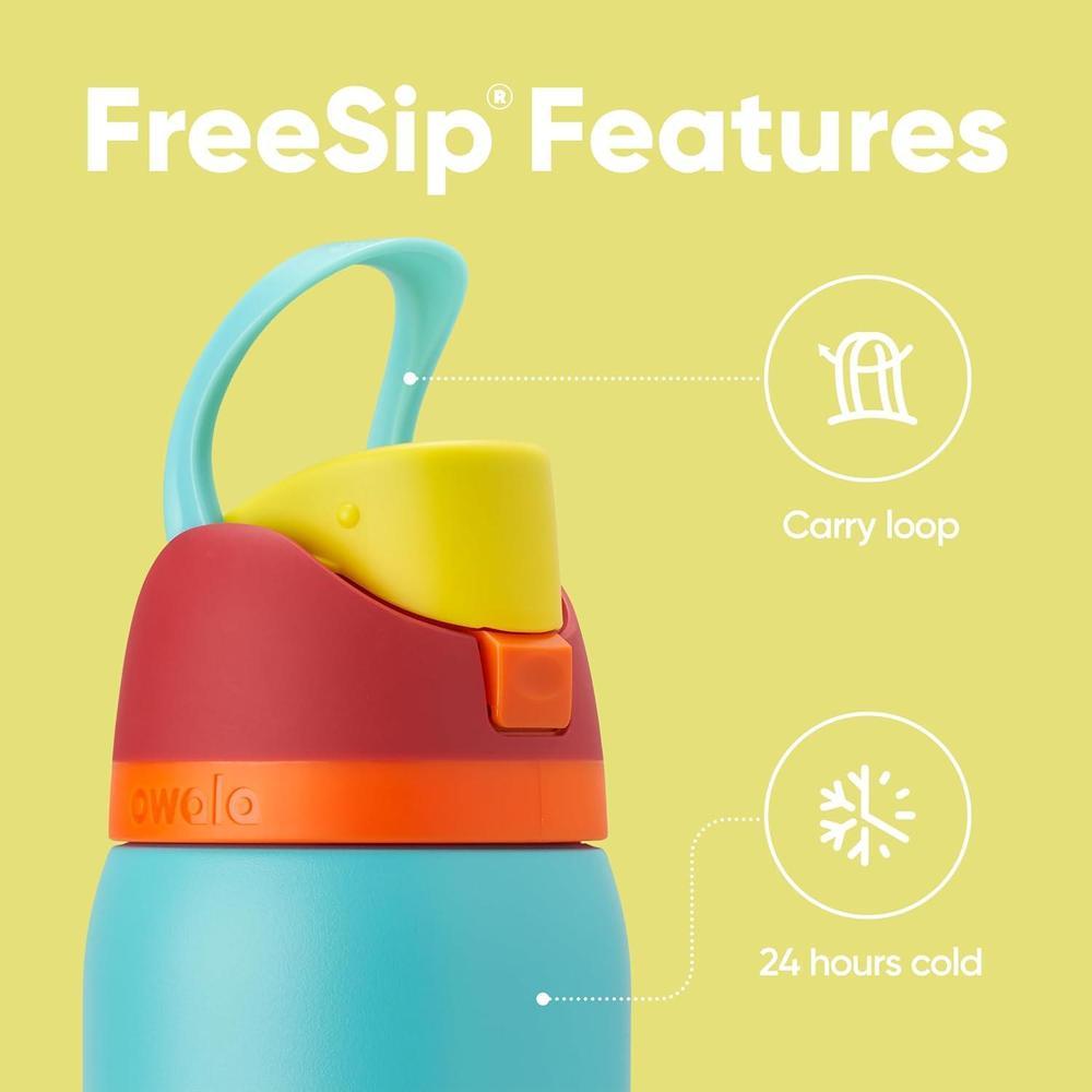 Owala Botella de Agua Acero Inoxidable Aislada FreeSip con Pajita, Libre de BPA, Ideal para Deportes y Viajes