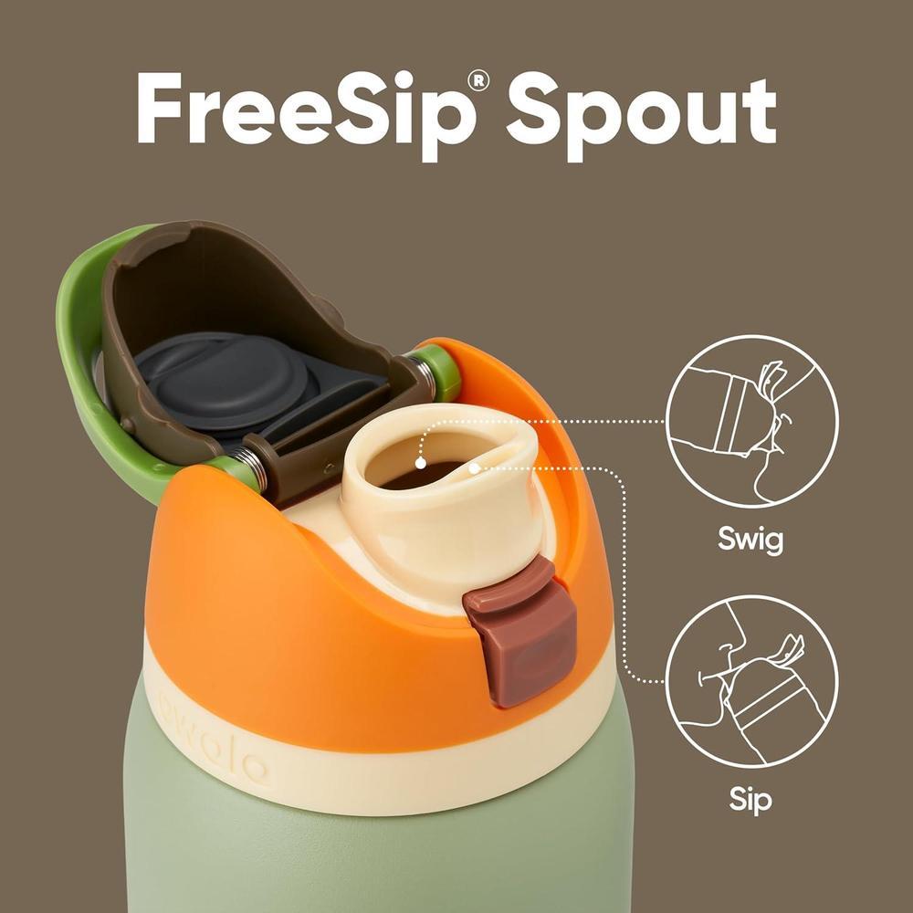 Botella de agua Owala FreeSip de acero inoxidable aislada, sin BPA, incluye sorbete, ideal para deportes y viajes