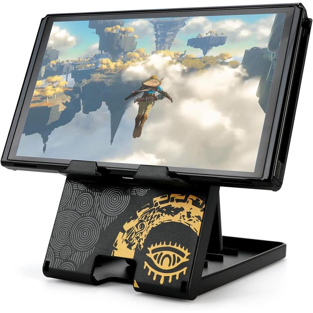 Tscope Cute Switch Stand for Nintendo, for Zleda Tears of The Kingdom Switch 2 / Lite Holder Bracket, Adjustable Foldable Portable Compact Playstand for OLED