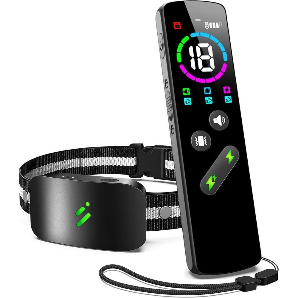 Dog Training Collar with Remote Control 2680FT Beep and Vibration Dog Collars, 4 Training Modes E Dog Trainer Collar, Waterproof E Dog Collar for Large Medium Small Dogs (8-120Lbs) Black