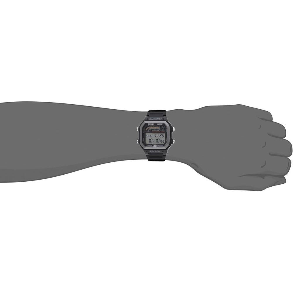 Reloj Casio Serie WS1600H con diseño deportivo, cronómetro, temporizador, luz LED y resistencia al agua, alarma, calendario y batería de larga duración