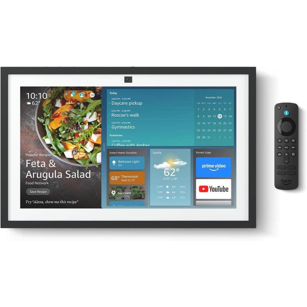 All-new Amazon Echo Show 15 | Full HD 15.6" kitchen hub for home organization, with built-in Fire TV and Alexa