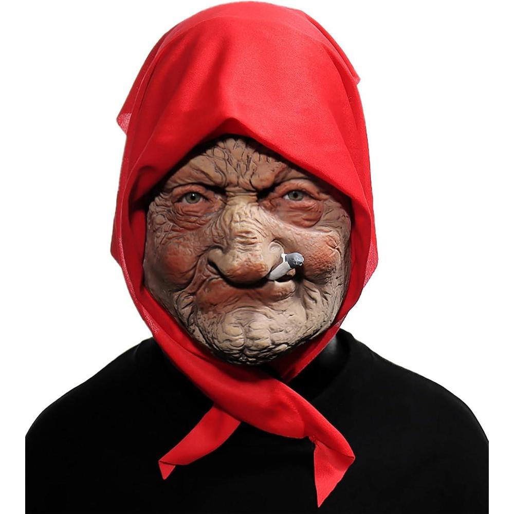 Realistic Granny Masks - Lifelike Elderly Face Masks for Costumes, Pranks, and Parties