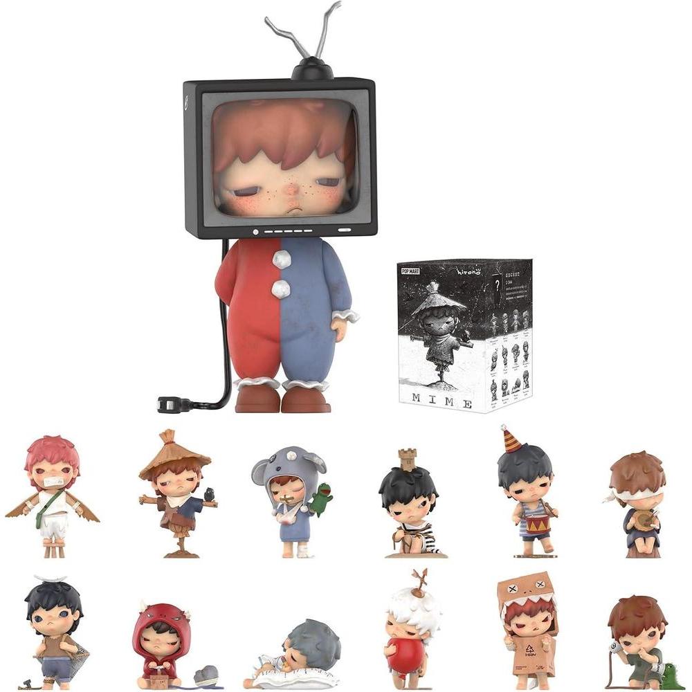 POP MART Hirono Mime Series Figures, Hirono Blind Box Figures, Random Design Action Figures Collectible Toys Home Decorations, Holiday Birthday Gifts for Girls and Boys, Single Box