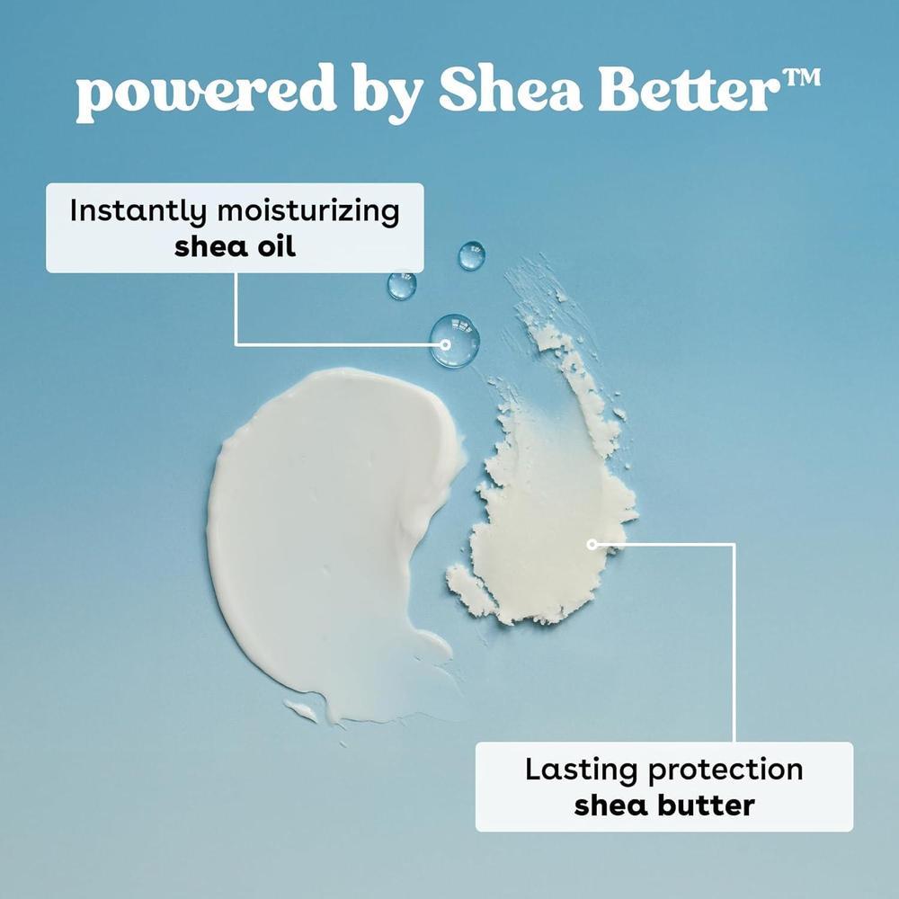 Loción corporal eos Shea Better para piel sensible con hidración de 48 horas, sin fragancia, vegana