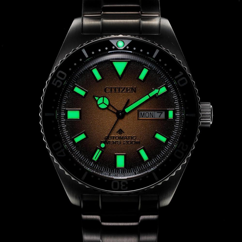 Citizen Reloj Promaster Dive automático de acero inoxidable, resist. al agua, fecha de día, para hombre, moderno amarillo