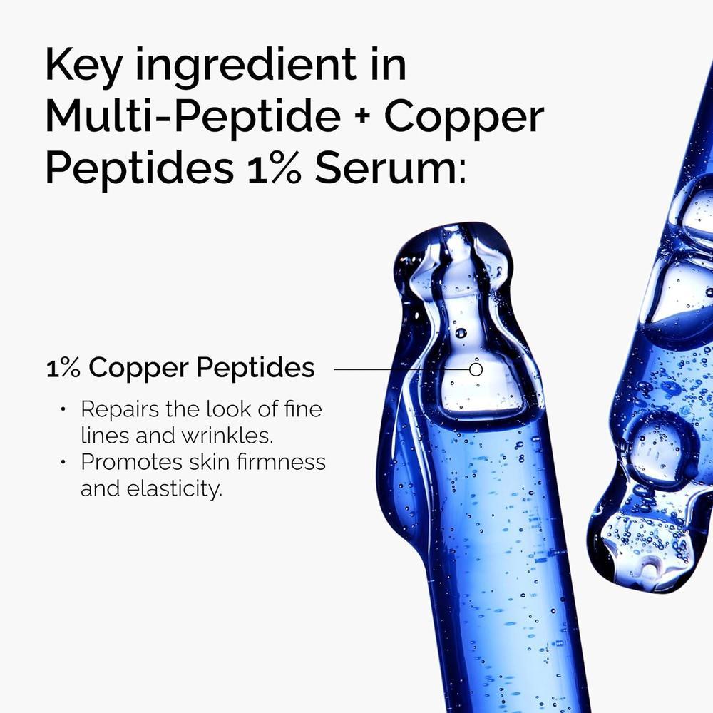 The Ordinary Multi-Peptide + Copper Peptides 1% Serum contra envejecimiento, líneas finas y elasticidad de la piel