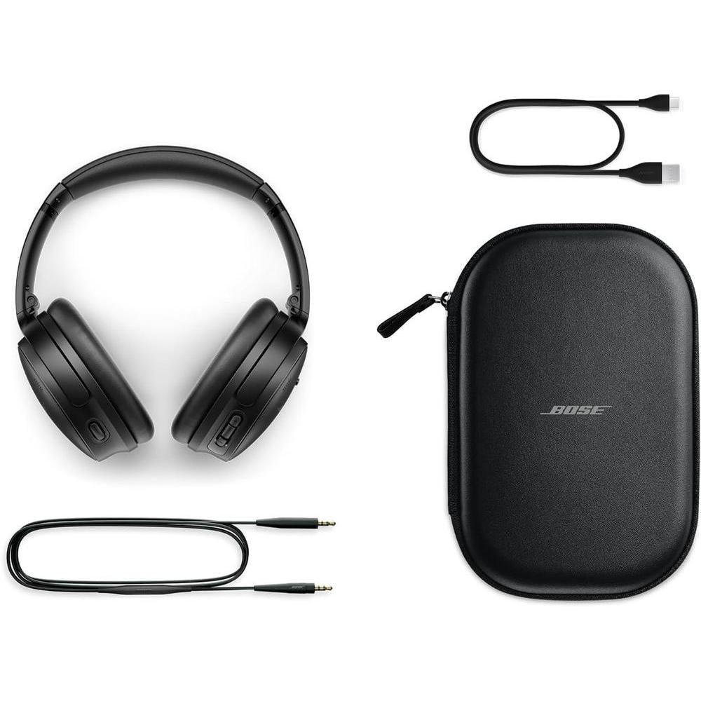 Auriculares Bluetooth Bose QuietComfort inalámbricos con cancelación de ruido y hasta 24 horas de batería, color negro