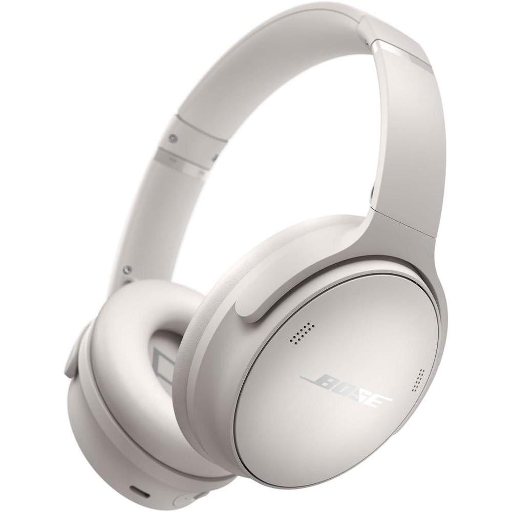 Bose QuietComfort Bluetooth Headphones, Wireless Headphones, Over Ear Noise Cancelling Headphones with Mic, Up To 24 Hours of Battery Life, White Smoke