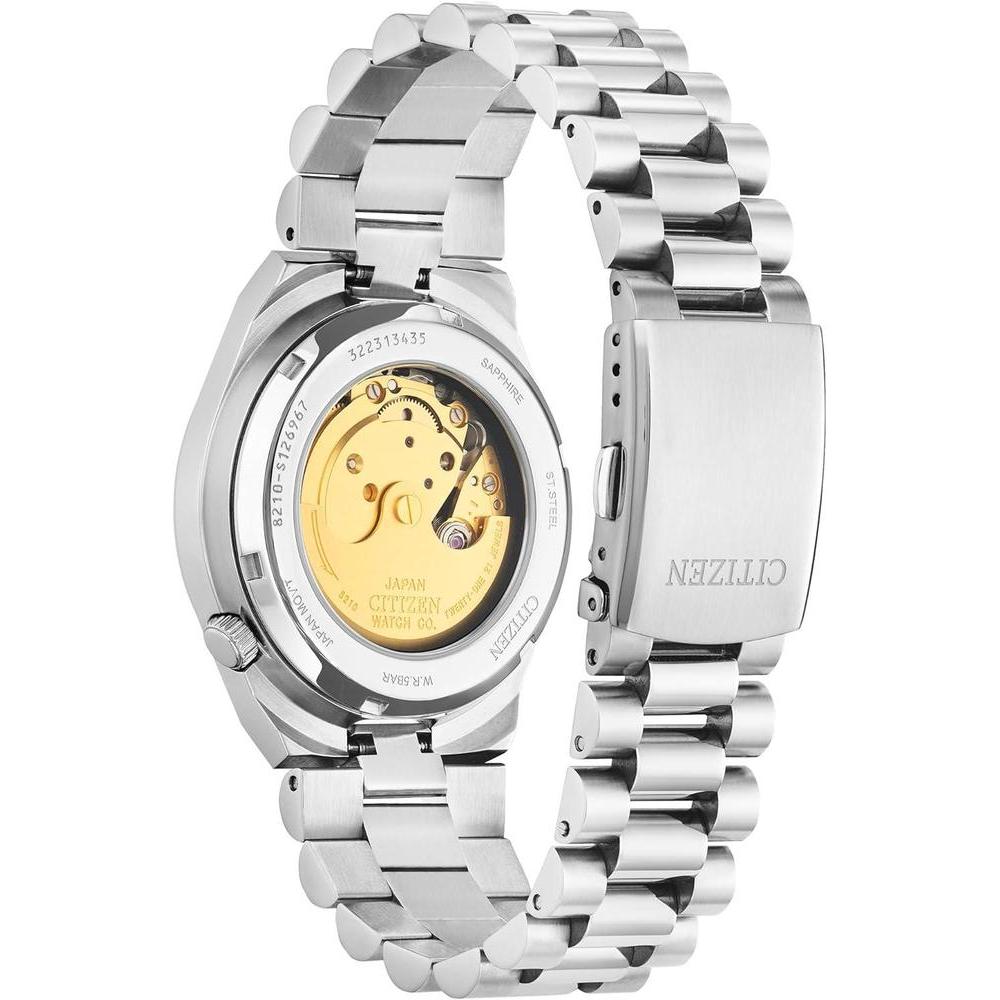 Reloj Deportivo Tsuyosa Automático para Hombre, Caja y Pulsera de Acero Inoxidable, Esfera Verde, Resistente al Agua