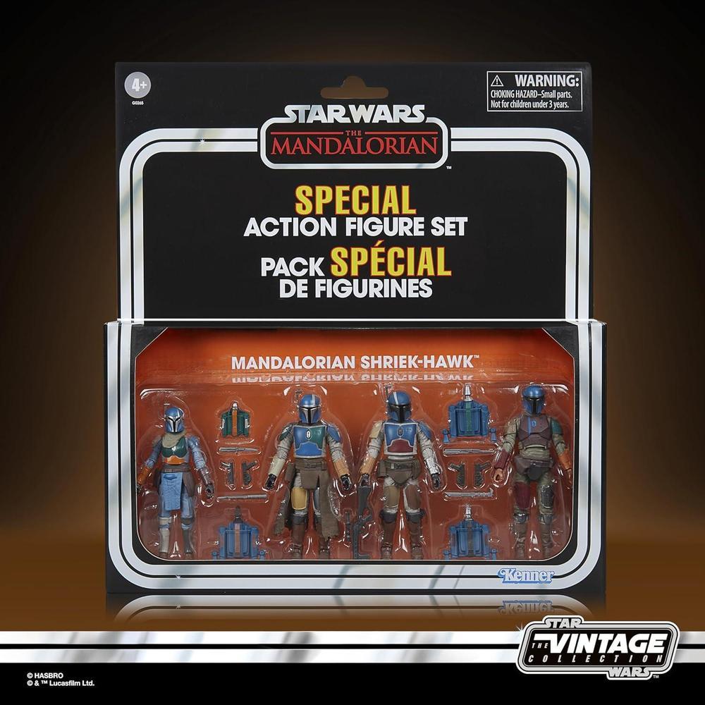Set de figuras Mandalorian Shriek-Hawk The Vintage Collection inspirado en Star Wars con accesorios
