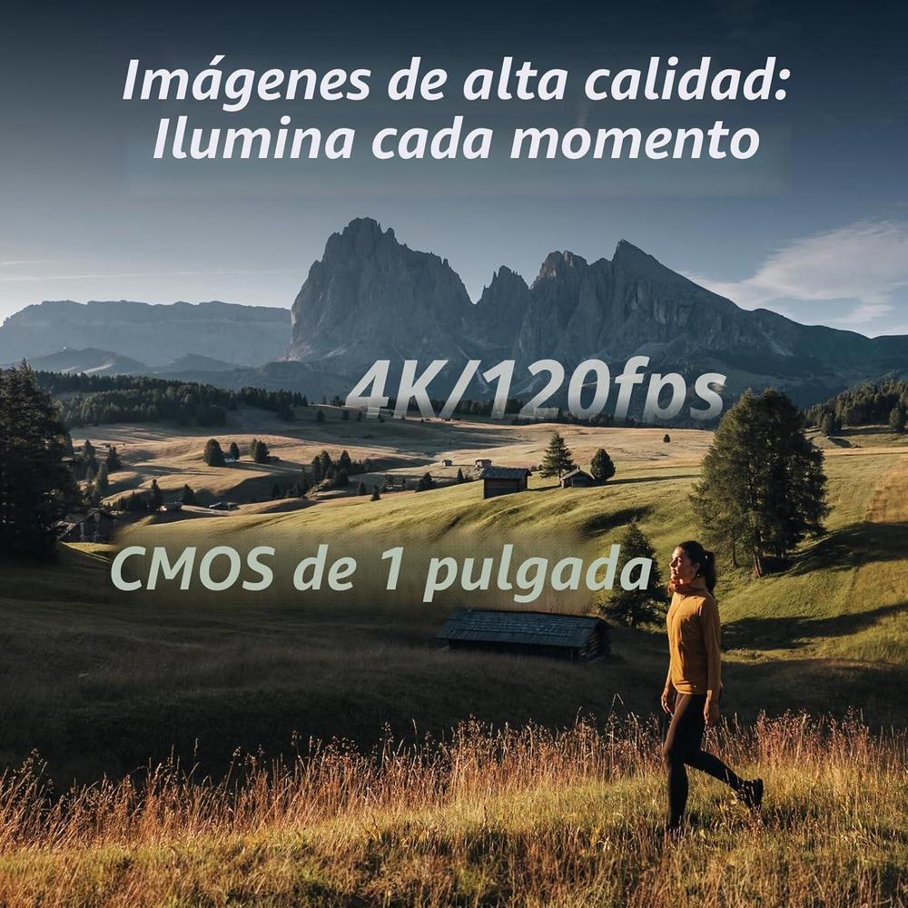 DJI Osmo Pocket 3 Creator Combo, cámara para vlogging 4K con estabilización de 3 ejes, micrófono incluido, seguimiento facial