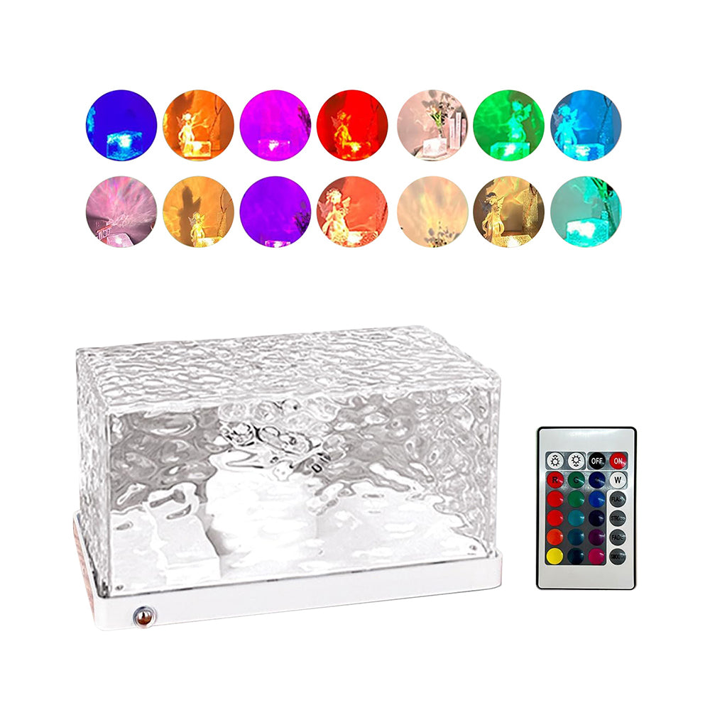 KIANDQU Ocean Wave Projector,16 Colors Night Light Lamp with Touch Control,Northern Lights Aurora Projector,3D Led Night Light,Light Projector for Kids Room/Bedroom/Room Decor