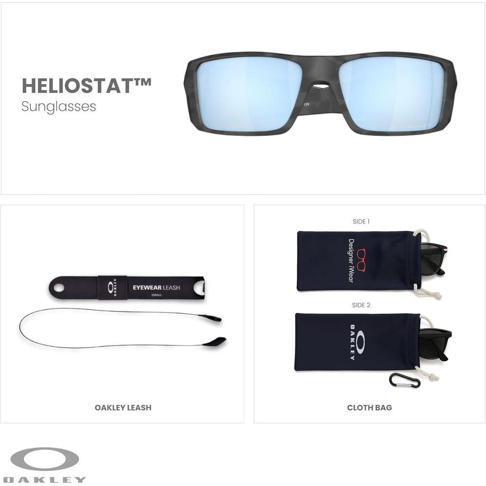 Oakley Heliostat OO9231, Gafas de Sol Rectangulares para Hombre con Kit de Accesorios, Bolsa de Microfibra