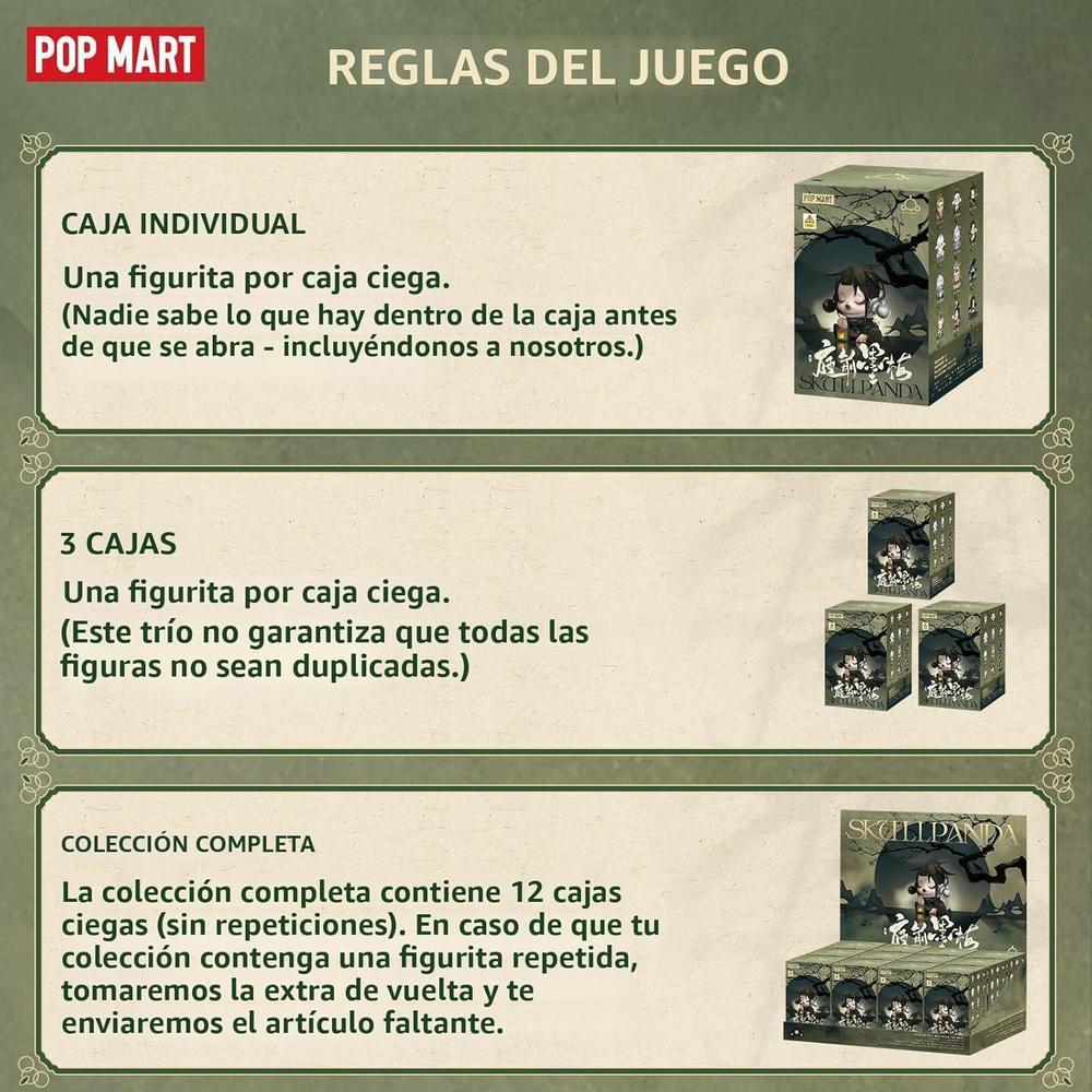 POP MART SKULLPANDA - Figuras de la serie The Ink Plum Blossom, figuras de diseño aleatorio, juguetes coleccionables
