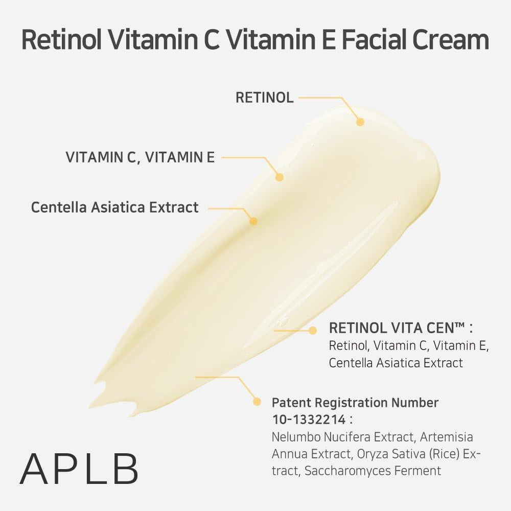 Crema Hidratante Facial APLB Con Vitamina C, E Y Retinol 55ml